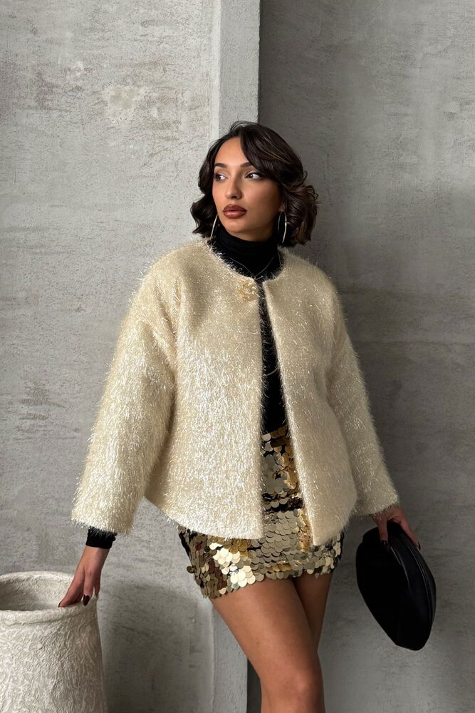 Simli Saçaklı Hırka