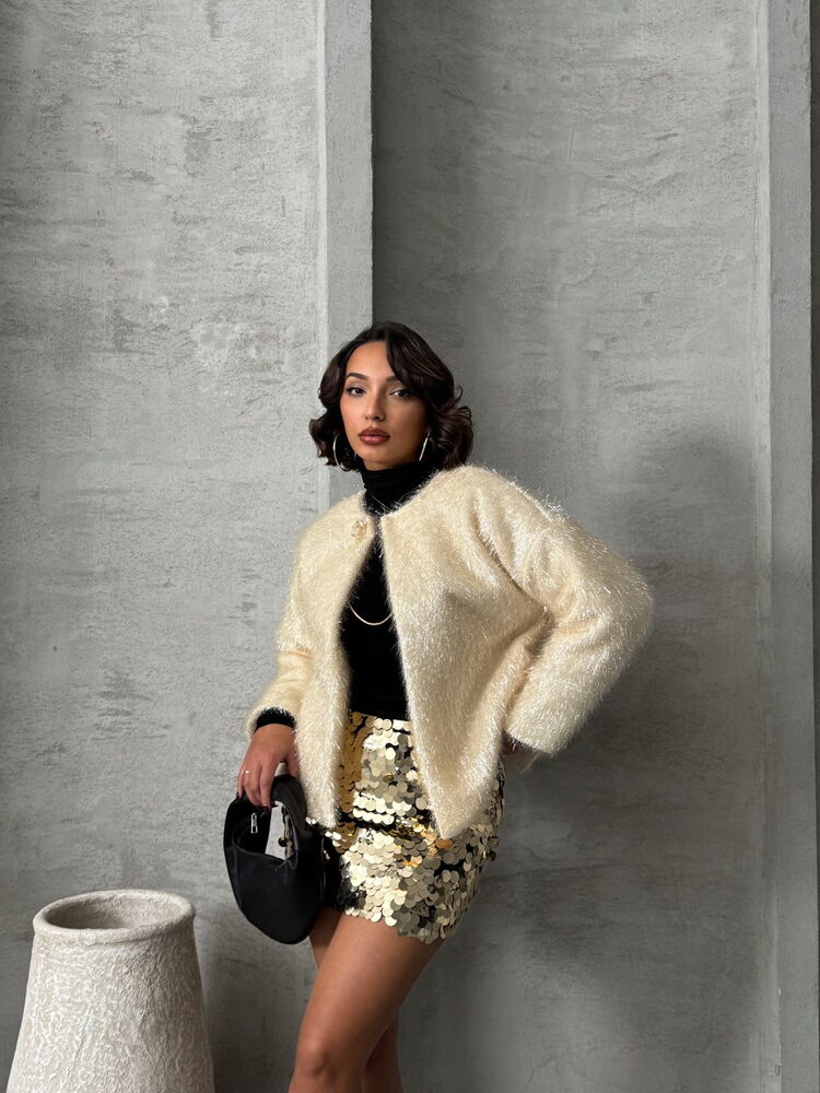 Simli Saçaklı Hırka